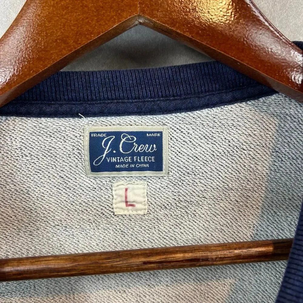 Jcrew Men's Navy and Blue Sweatshirt